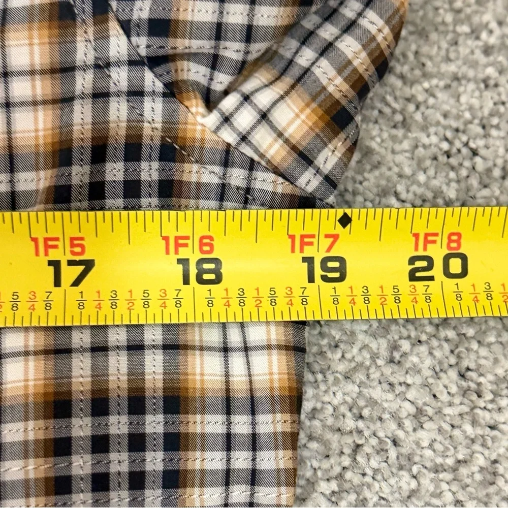 Banana Republic Men’s Grant Fit Button Down Long Sleeve Shirt Brown/Tan/Blk Sz S